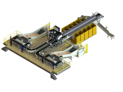 Dual Lane Sliding Shoe Sorter